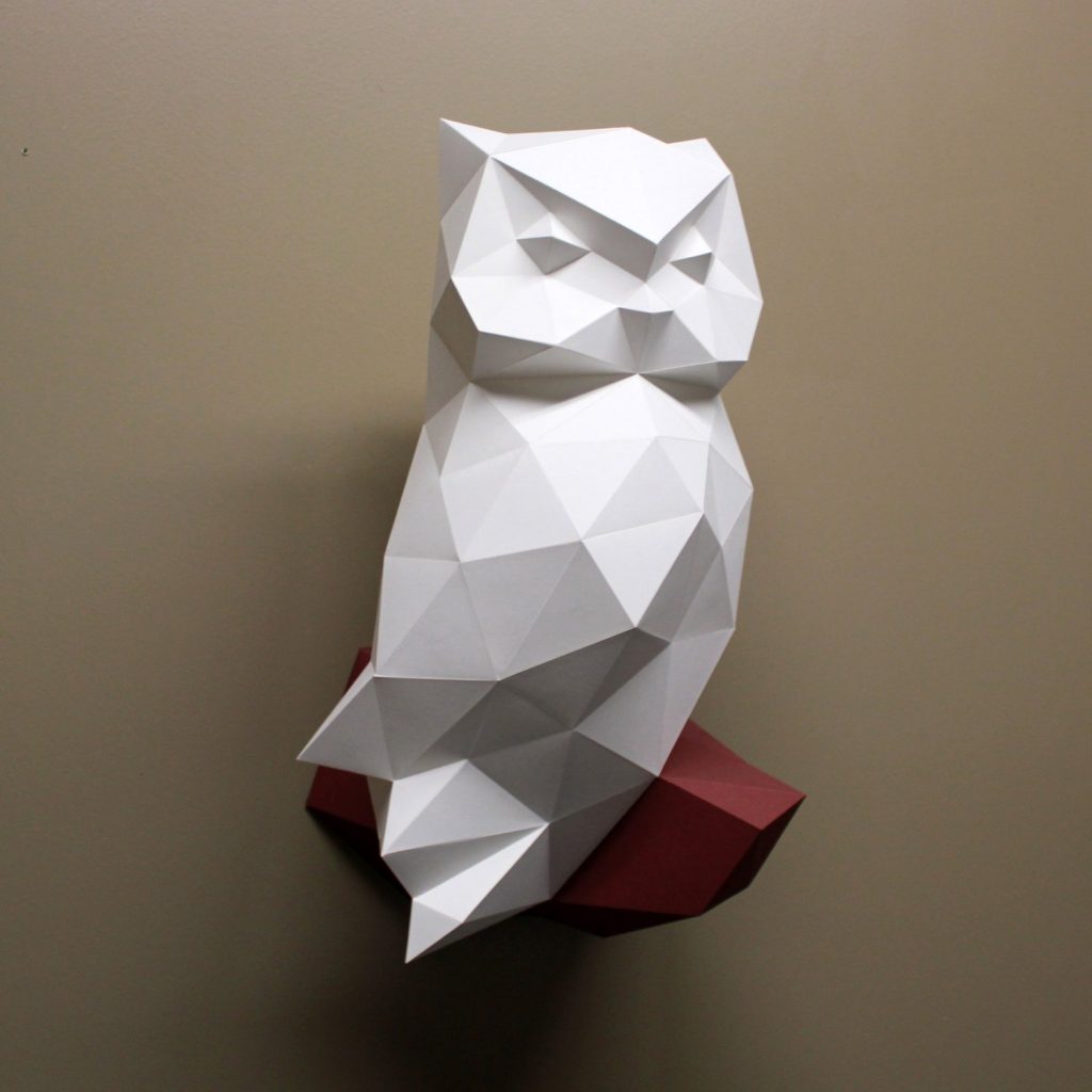 Day 1: Creativity Challenge Project   3D Owl Paper Sculpture   Inspire