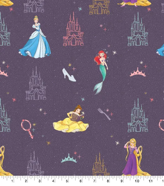 Disney Princess Castle - Cotton Fabric