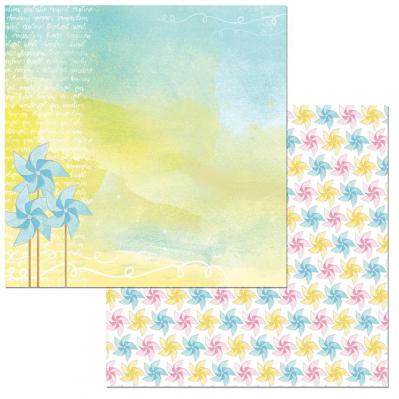 Bo Bunny Summer Mood 12x12 Reversible Cardstock Pinwheel Surprise