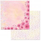 Bo Bunny Summer Mood Pink Floral Reversible 12x12 cardstock