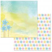 Bo Bunny Summer Mood Surprise Pinwheels Reversible 12x12 cardstock