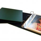 Green Leatherette 3-ring Binder